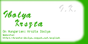 ibolya krszta business card